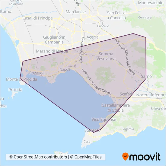 EAV (Rail) coverage area map