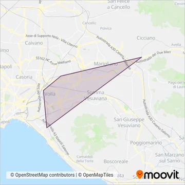 Area coperta dal servizio di EAV (operato da AirCampania)