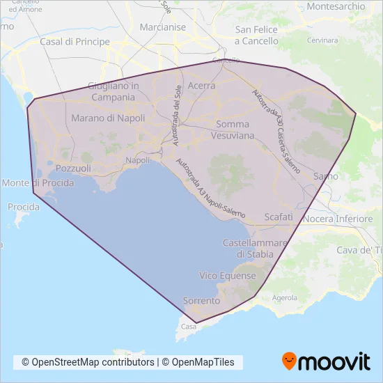 EAV (Bus) coverage area map