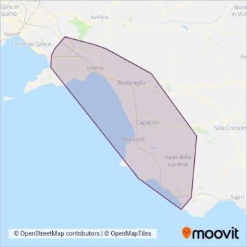Area coperta dal servizio di Busitalia