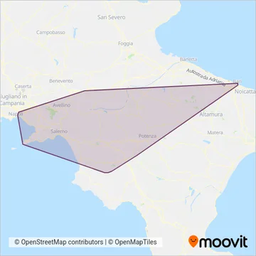 SITA Sud coverage area map