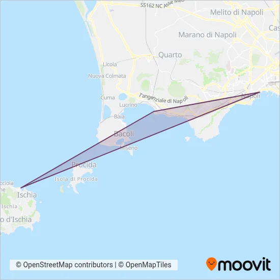 Caremar coverage area map