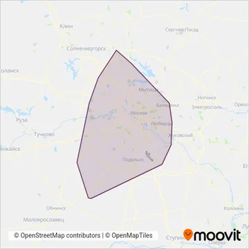 Схема покрытия компании Мосгортранс