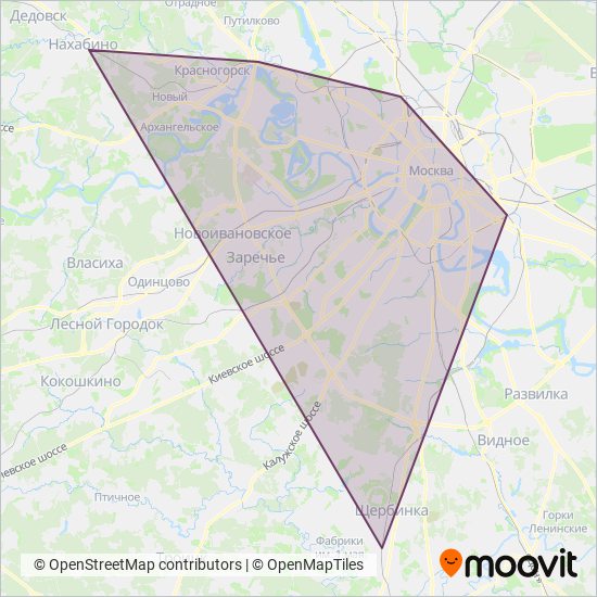 ГУП «Мосгортранс» coverage area map