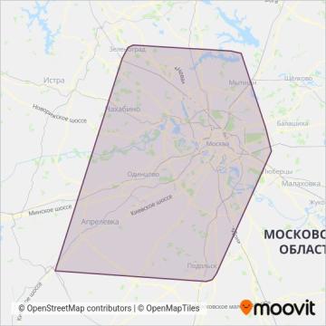 Схема покрытия компании ГУП Мосгортранс