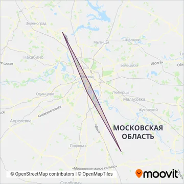 Схема покрытия компании Аэроэкспресс