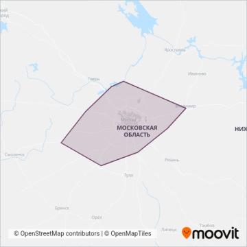ЦЕНТРАЛЬНАЯ ППК coverage area map