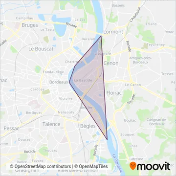 TBM (Ferry) coverage area map