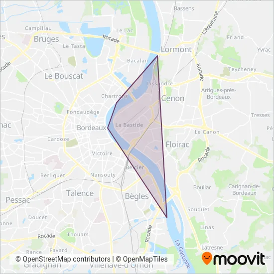 TBM (Ferry) coverage area map