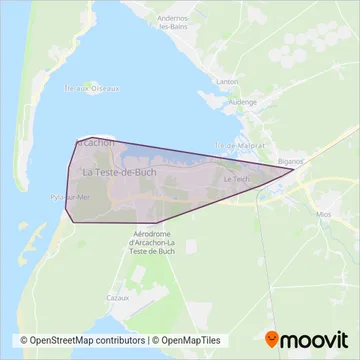 Baïa coverage area map