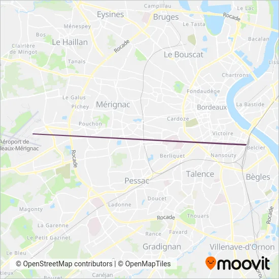 Navette Aéroport coverage area map