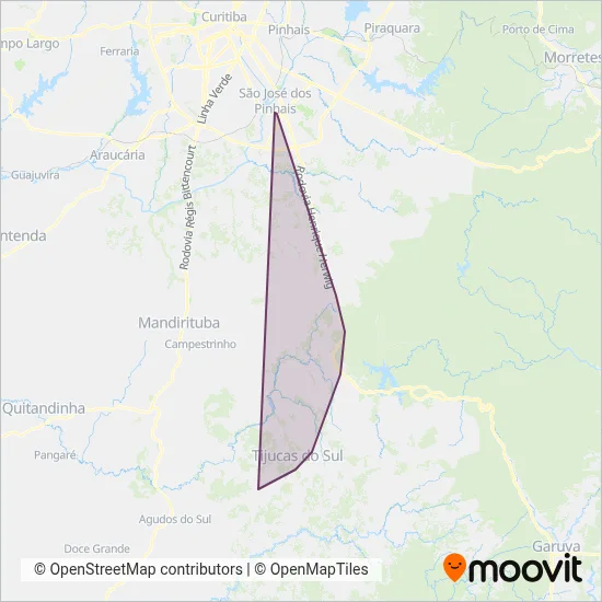 Empresa Campo Alto Tijucas (Dinheiro) coverage area map
