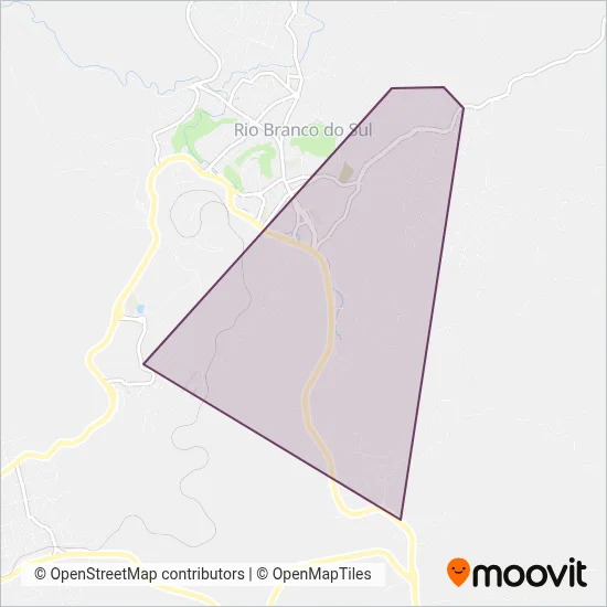 Circula RBS Tarifa Zero (Rio Branco do Sul)) coverage area map