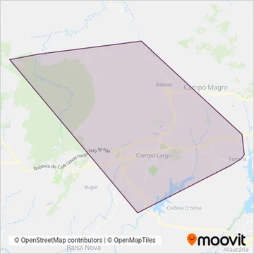 TransPiedade coverage area map
