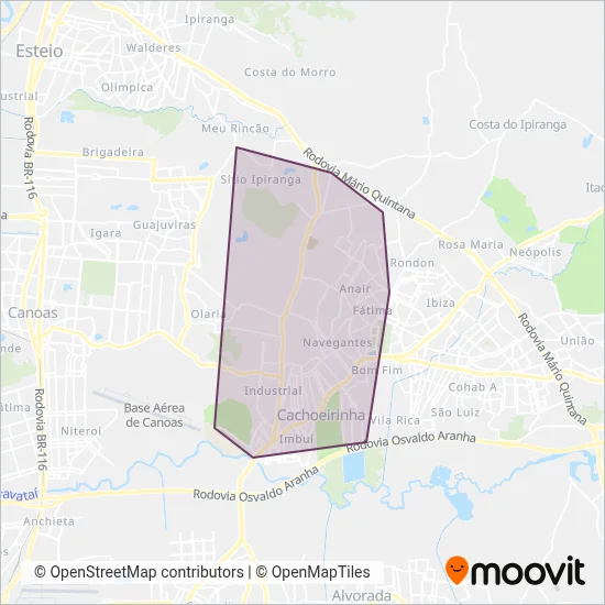 Transbus coverage area map