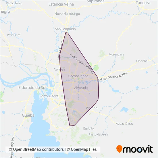 Consórcio Metropolitano de Transportes coverage area map