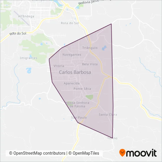 Santa Luíza - Urbano coverage area map