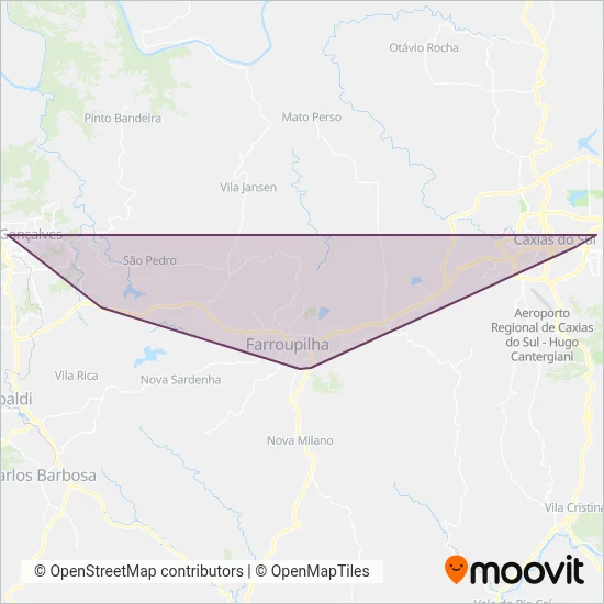 Ozelame - Metroplan coverage area map