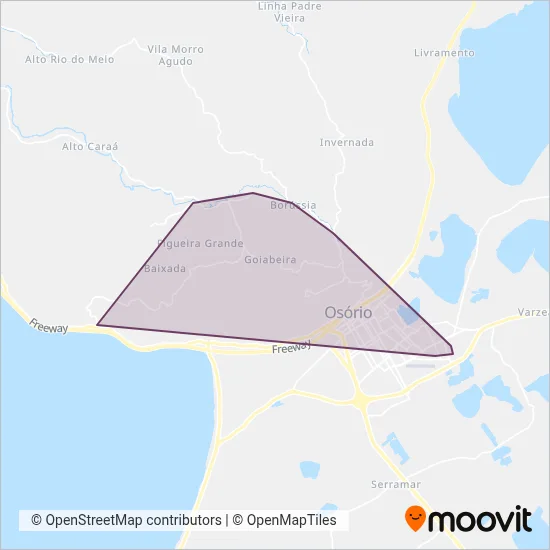 Transflor - Municipal Osório coverage area map