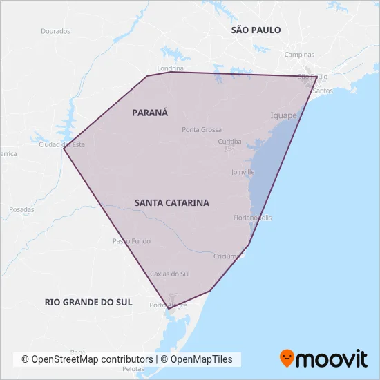 Expresso São José coverage area map