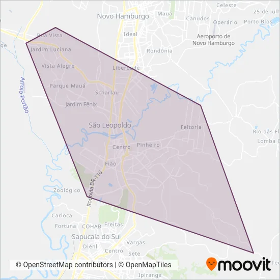 Bem São Leopoldo coverage area map