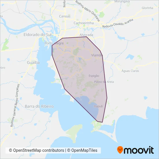 Viamão - Metroplan coverage area map