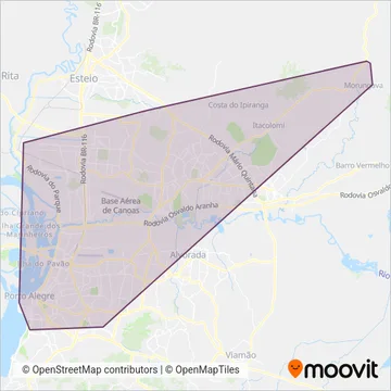 Transcal coverage area map