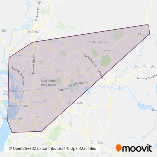 Transcal coverage area map