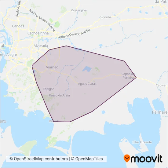Consórcio ConVia coverage area map