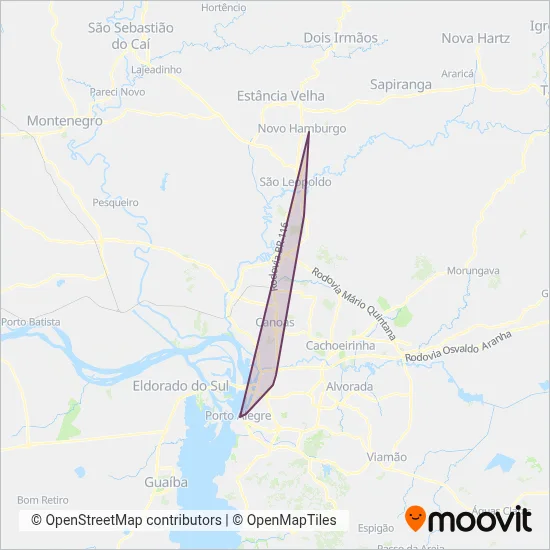 Trensurb coverage area map