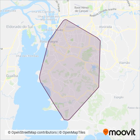 ATL (Porto Alegre - Táxi-Lotação) coverage area map