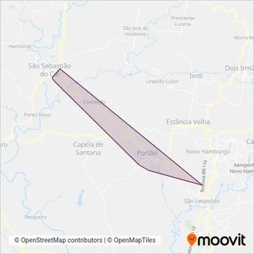 Caxiense - Metroplan coverage area map
