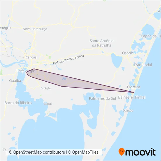 Expresso Palmares coverage area map