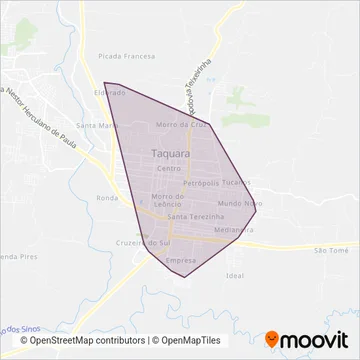 Transpar (Urbano - Taquara) coverage area map