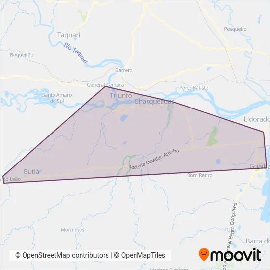 Vitória DAER Metroplan coverage area map