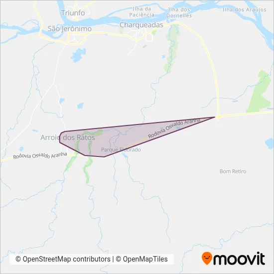 Louzada - Metroplan coverage area map