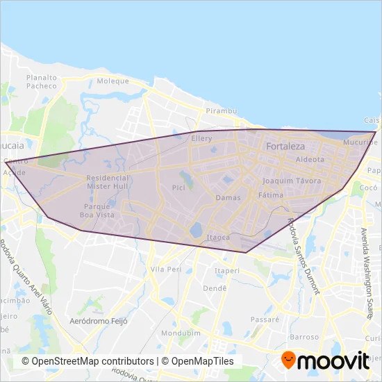 METROFOR (Tram) coverage area map