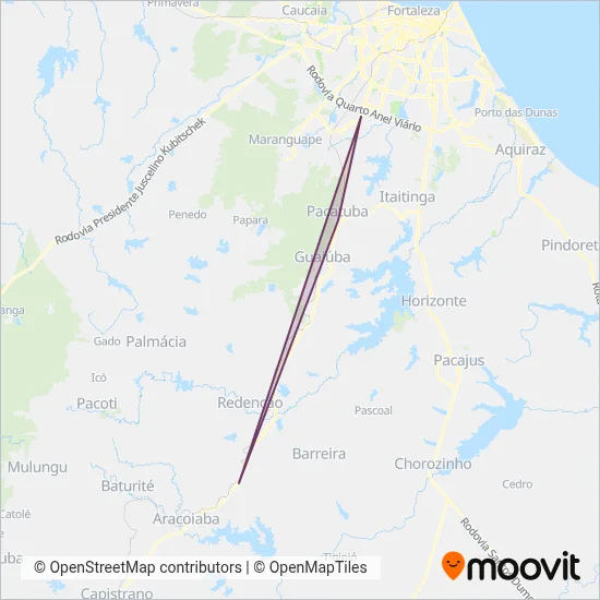 TRANSPRYME (Alternativo) coverage area map