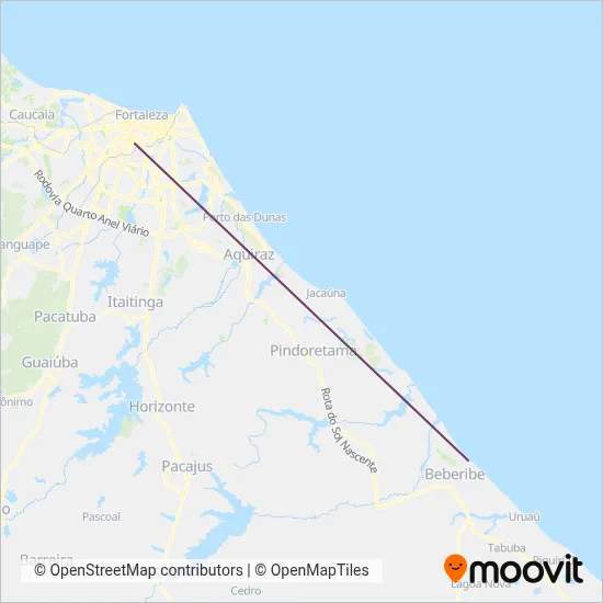 Via Metro Rodoviário coverage area map