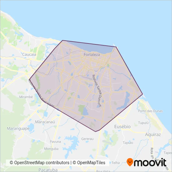 ETUFOR coverage area map