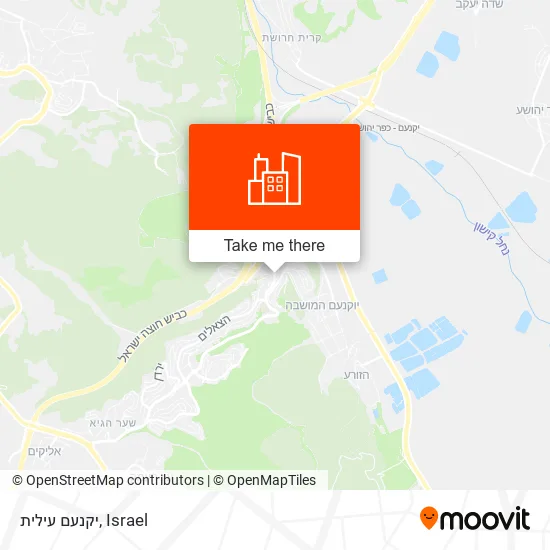 Карта יקנעם עילית