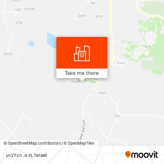 מ.א. הגלבוע map
