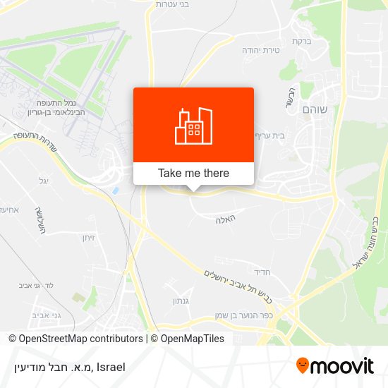 מ.א. חבל מודיעין map