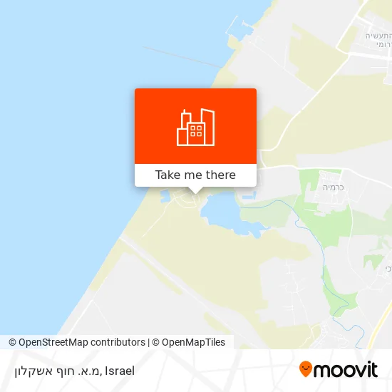 Карта מ.א. חוף אשקלון