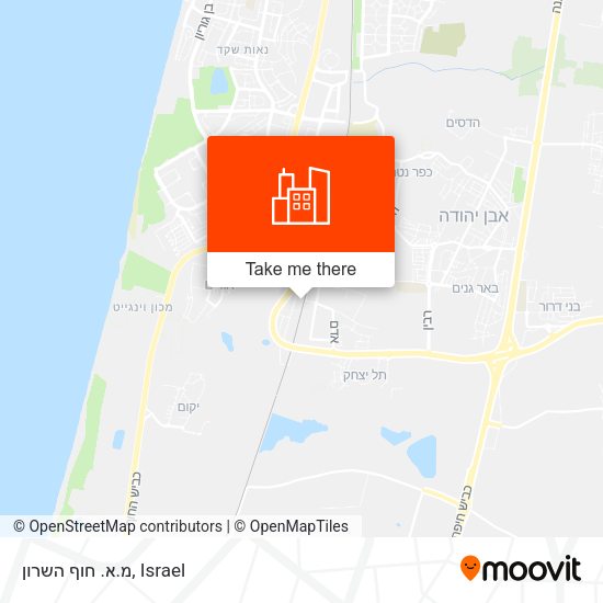 מ.א. חוף השרון map
