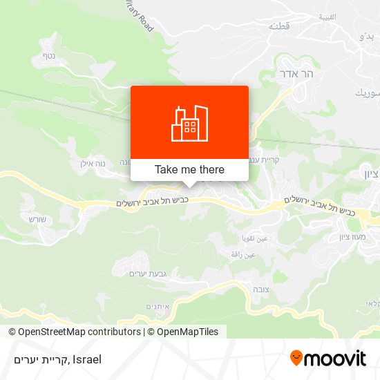 קריית יערים map