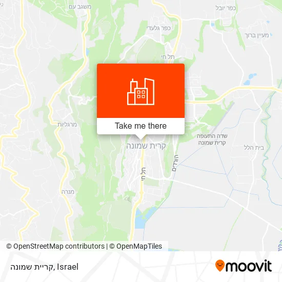 Карта קריית שמונה