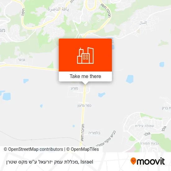 Карта מכללת עמק יזרעאל ע''ש מקס שטרן
