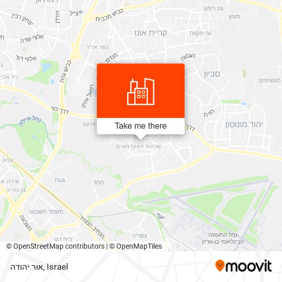 אור יהודה map