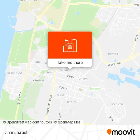 חדרה map